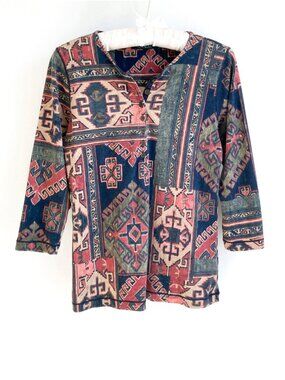 Lauren Ralph Lauren Southwestern Cotton Henley Aztec
